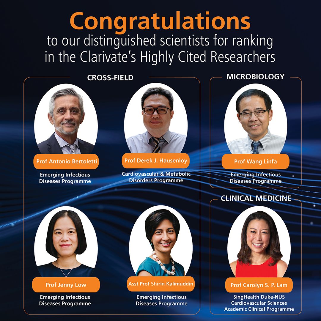 Duke-NUS scientists feature prominently in prestigious rankings of top global researchers